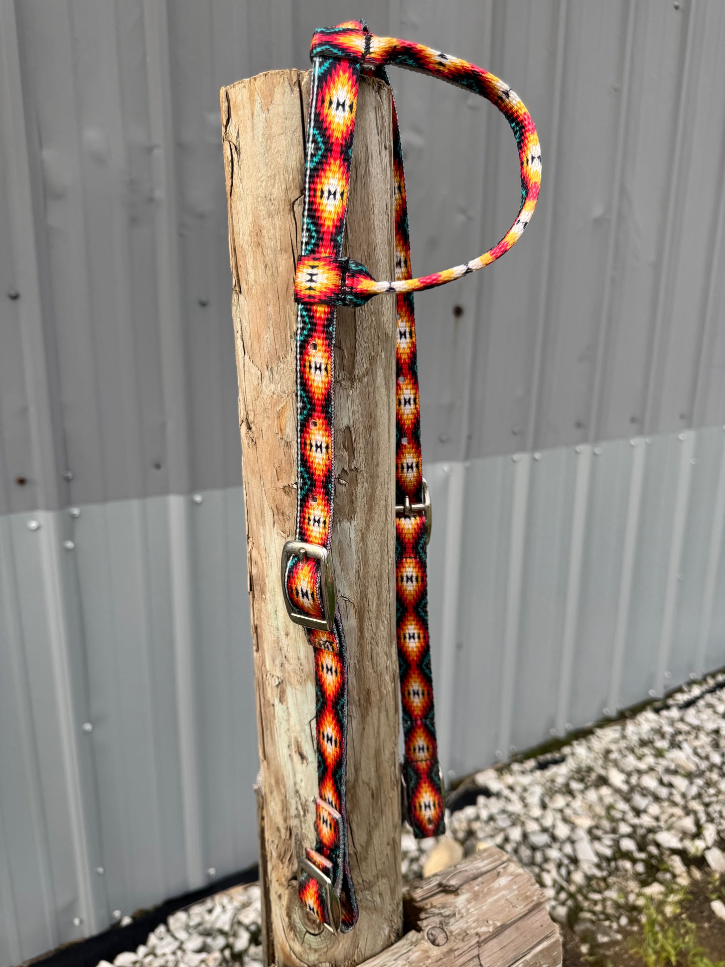 Schulz Equine Nylon One Ear Headstall - Sunset Aztec