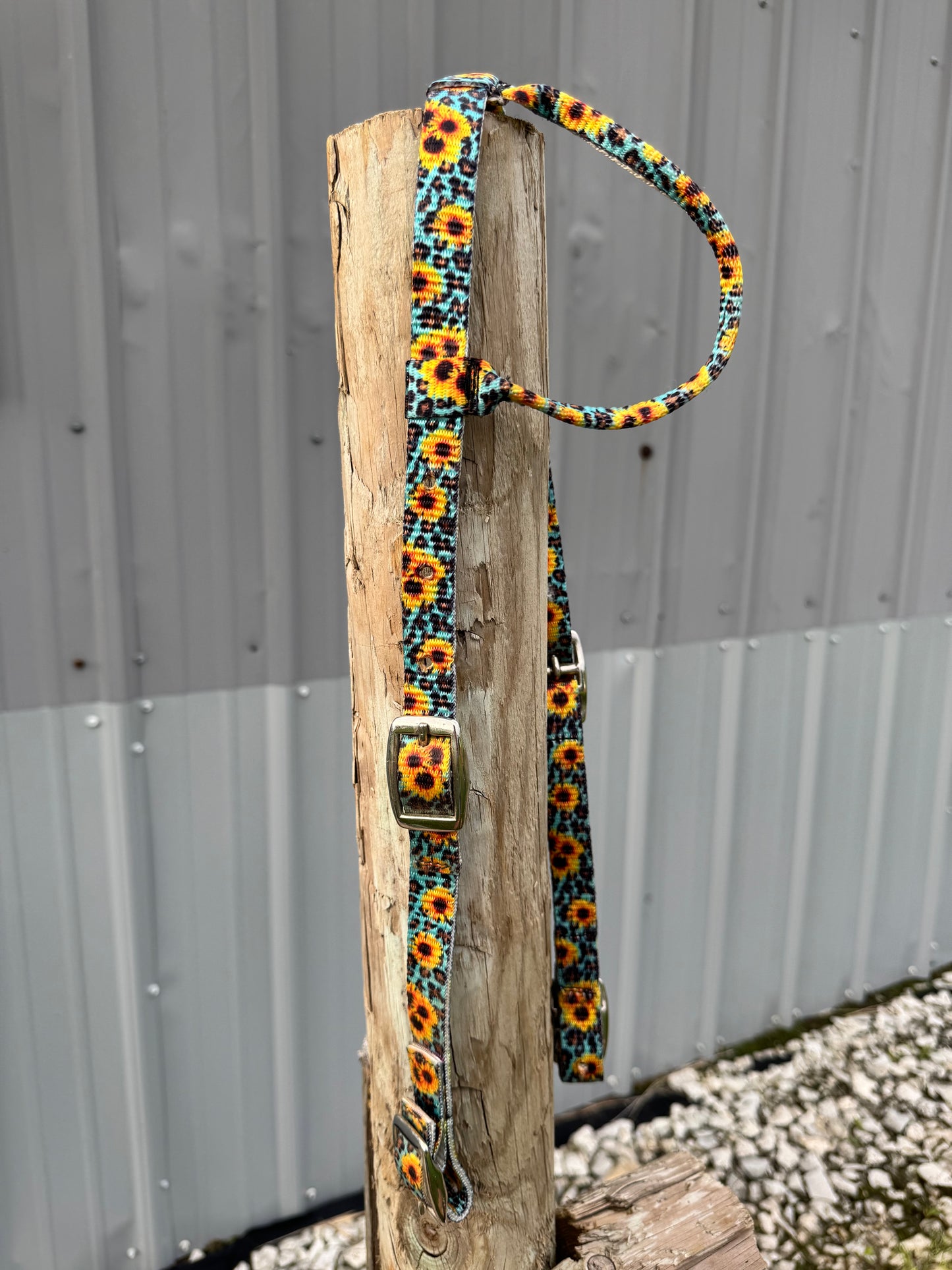 Schulz Equine Nylon One Ear Headstall - Wild Sunflower