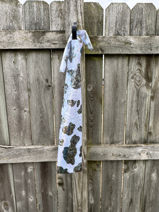 Shimmer Cow Print Tail Bag